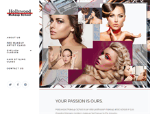 Tablet Screenshot of hollywoodmakeupschool.com